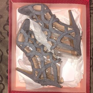 Never Worn light blue/grey heels